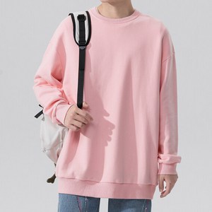 엠씨티 프리미엄 오버핏 DY 3단쭈리 무지 맨투맨