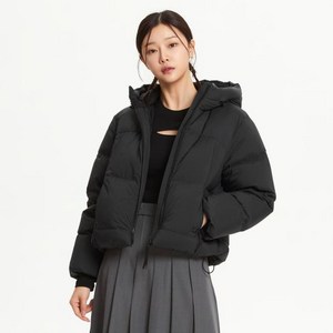 뉴발란스 여성용 W 후드형 플라잉 숏 구스다운 패딩 NBNPE4W132