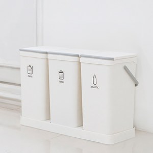 모노플랫 3단 가정용 분리수거함