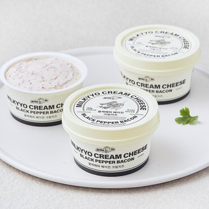 밀키요 크림치즈 블랙페퍼베이컨, 100g, 1개, 3개입