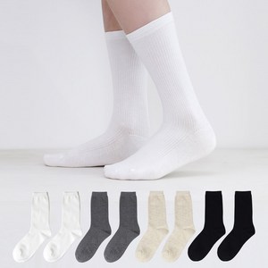 이지레그 여성용 시그니처 롱 골지 장목 양말 8켤레