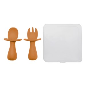 랄라비 아이주도 스푼포크세트 + 케이스, 02 옐로우(스푼포..., 스푼 + 포크 + ..., 1세트