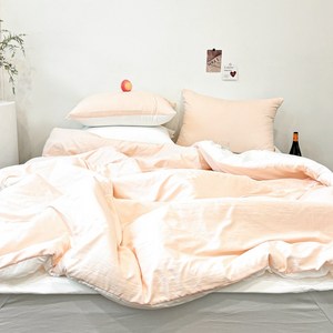 루시드슬립 국내산 부드러운 디어마이 리버서블 워싱 옥수수솜 차렵 이불패드 세트