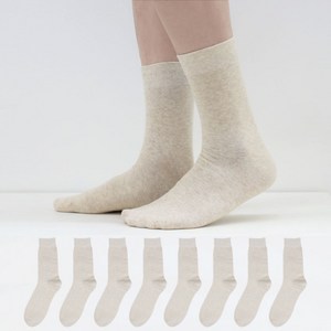 이지레그 남성용 프리미엄 베이스 무지 장목 양말 8켤레 세트