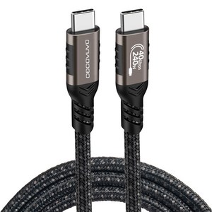 바라보고 USB4 고속충전케이블 C타입 8k PD 240W 썬더볼트4 호환 40Gbps, 그레이, 1개, 150cm