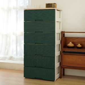 보노하우스 국내 제조 라탄플러스 우드상판 서랍장