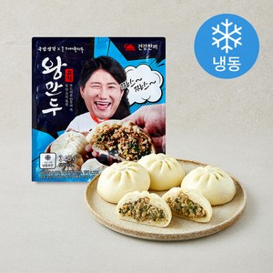 건강한끼 국밥생각 남대문 가메골 고기 왕만두 & 찐빵만두 (냉동), 340g, 1개