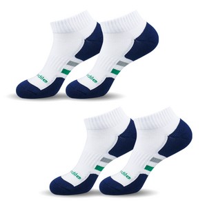 크로커다일 남성용 스포츠 쿠션 맨트 단목 양말 CD204 4족, 250-280mm, 네이비, 1세트
