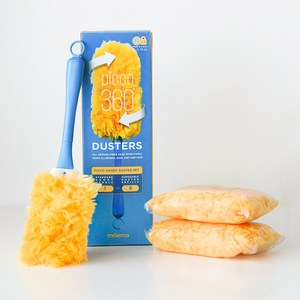 밀레마 피코 더스터 360 양면 흡착 먼지털이 숏 핸들 + 리필 8p 세트, YELLOW, 1세트