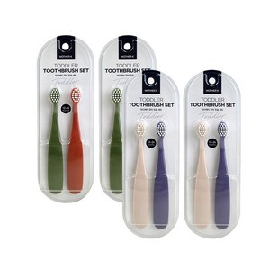 마더케이 0.5단계 유아 칫솔 2종 세트, 크림베이지, 밀키퍼..., 2개입, 4세트