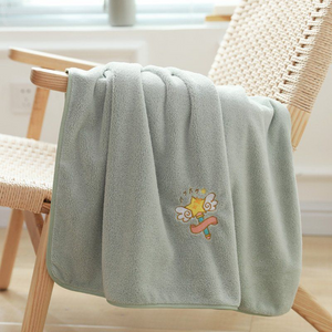 타이탄 특대형 대형 비치타올 140 x 70 cm, 연두색 스틱, 1개