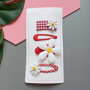 minipuchi 하프 엔젤 데이지 알로하 헤어핀 4종 베이비세트