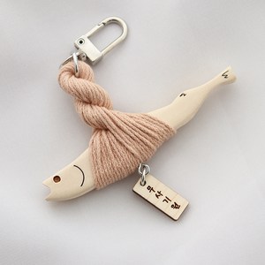 마켓유니버스 액막이명태 명구 키링, 베이지+기본눈 무사..., 1개