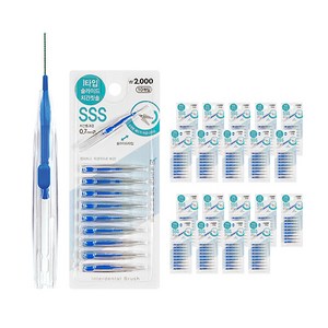 오죤플러스 슬라이드 치간칫솔 SSS 0.7mm, 10개입, 20개