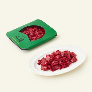 유기축산물 인증 산청 한우 1등급 국거리용 (냉장), 200g, 1개