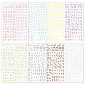 리훈 한글손글씨 스르르 리무버블 스티커 8종 세트, 혼합색상, 1세트