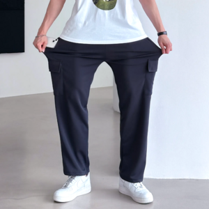 이브클로젯 이황에프엔씨 남성용 롱 와이드 카고 밴딩 팬츠 6293 1