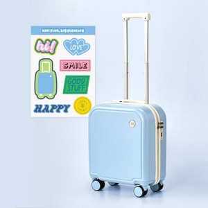 모던하우스 ON minianimi 캐롯 기내용 캐리어 + 스티커 세트 18인치