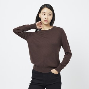 JAJU(자주) 여성용 캐시미어 블렌디드 간절기 베이직 긴팔 니트