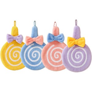 여니팩토리 막대사탕 고리수건 4종 세트, 랜덤발송, 1세트