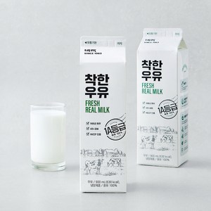 비락 착한우유, 900ml, 2개