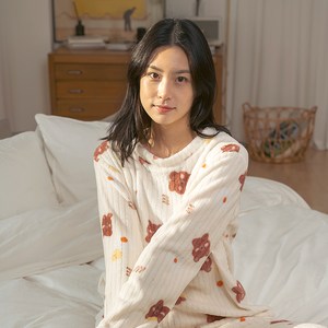 바디공식 여성용 홈웨어 수면잠옷 곰인형 상하의 세트