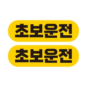 제제데코 초보운전 자동차 탈부착 자석 고휘도 반사 스티커 시트지 미디엄 E230 EC007, 혼합색상, 2개