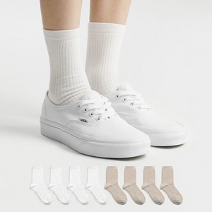 삭피엔스 여성용 발목이 가늘어 보이는 골지 중목 양말 혼합 8켤레 세트