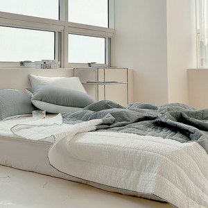 루시드슬립 국내산 오션 시어서커 멜로자수 여름 차렵이불 세트