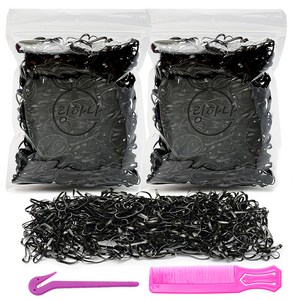 링하나 여아용 링링 대용량 고탄력 머리 고무줄 2p + 이지컷 + 포켓빗 세트 SR27