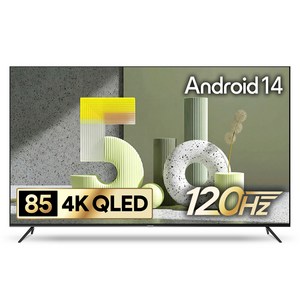 더함 4K UHD QLED TV, 216cm(85인치), 스마트 TV, 벽걸이형, 방문설치