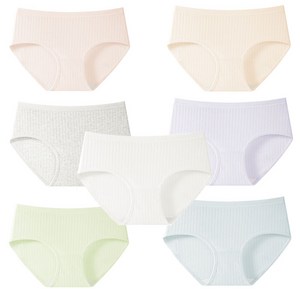 여아용 소프트 골지 학생 코튼팬티 7종 세트