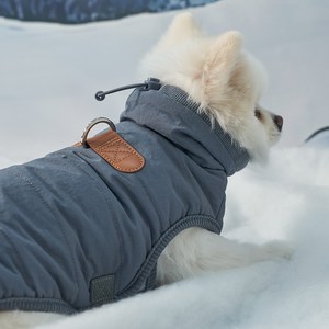 도그아이 강아지 넥워머 패딩, 그레이, XL, 1개