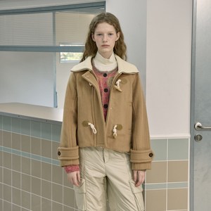 쥬시쥬디 여성용 J 니트 카라 더플 코트 JYCA720B