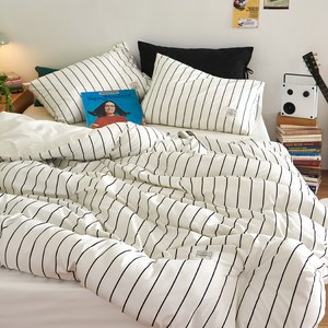 쁘리엘르 유어메이트 항균 워싱 세미마이크로 차렵이불 + 패드 + 베개커버 세트