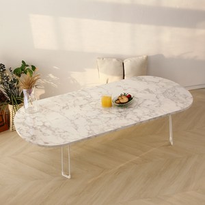 레몬트리 국내제조 E0등급 LPM 오브제 타원형 접이식테이블 특대형 1200 접이식 테이블