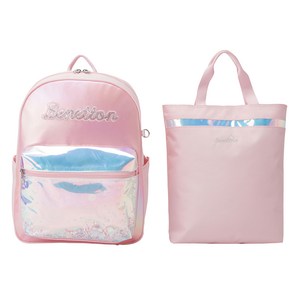 베네통키즈 여아용 홀로그램 포켓 책가방 SETQCBGP1511