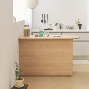 토미 수납형 아일랜드 식탁 반타원 1700 방문설치