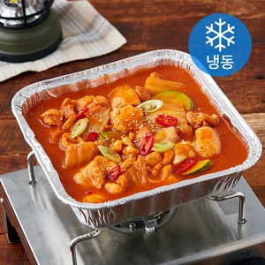 건강한끼 묵은지 순살 닭볶음탕 500g + 조리 냄비 세트 (냉동), 500g, 1세트