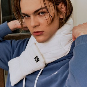 휠라 패딩 머플러, FREE, 화이트, 1개