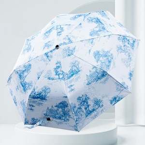 WEEVE UV99.9% 자외선 차단 암막 접이식 원터치 3단 자동 우산 양산 겸용 + 커버포함