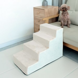 딩동펫 반려동물 콤비 배색 논슬립 계단, 4단(70 x 40..., 크림베이지, 1개