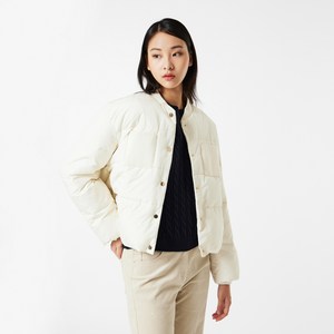 JAJU(자주) 여성용 클라우드 다운필 배색 숏 점퍼