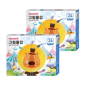 모니주 그림물감 수채 블루 2p, 6ml, 24색