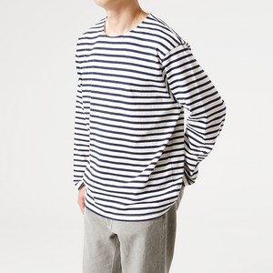 오버핏 스트라이프 단가라 통기성 긴팔 티셔츠