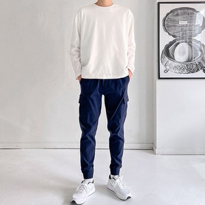 어나더디 남성용 스판 밴딩 카고 조거 팬츠