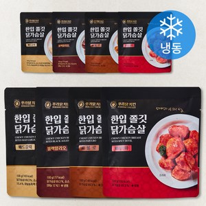 푸라닭치킨 한입쫄깃 닭가슴살 4종 x 2개입 세트 800g (냉동)