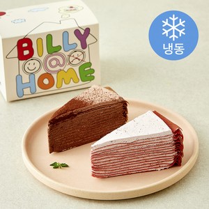 빌리엔젤 초코&딸기 크레이프 조각케이크(냉동), 110g, 1개