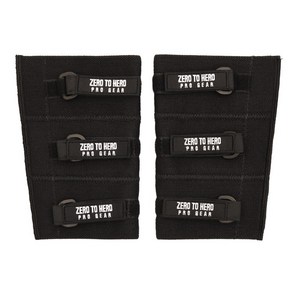 제로투히어로 3단 벨크로 헬스 팔꿈치보호대 좌우 세트 Type2 Black, 1세트