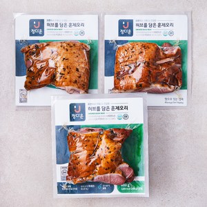 정다운 허브를 담은 훈제오리, 200g, 3개